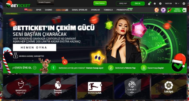 Betticket giriş sayfası