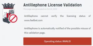 Feelbet lisans durumu: Geçersiz ❌