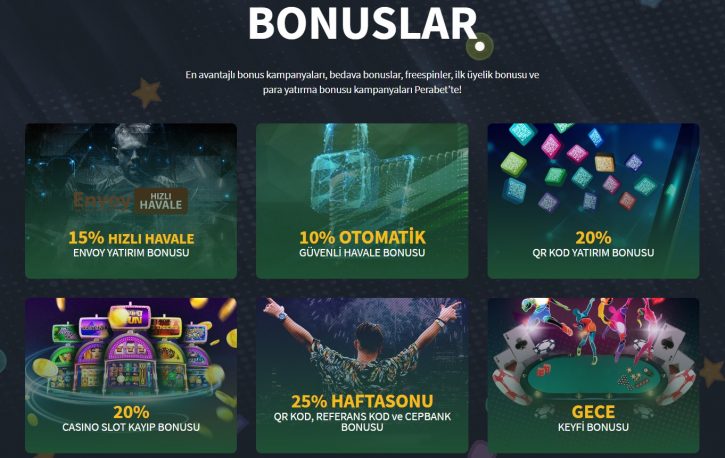 Perabet giriş bonusları