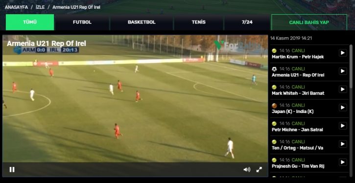 Vforbahis TV canlı futbol karşılaşması